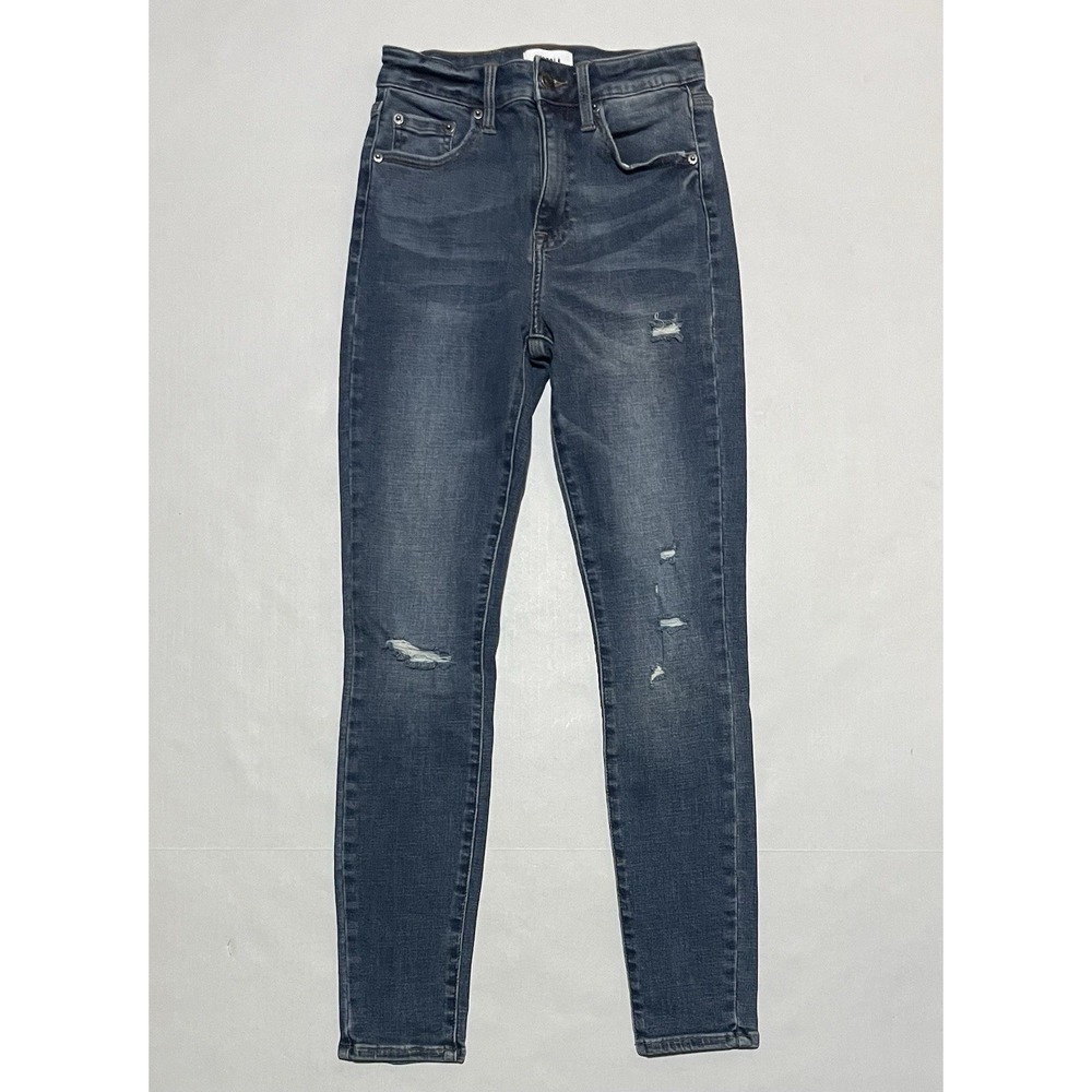 Pistola Light Distressed Skinny Jeans Comfort Fit Stretch Womens‎ Size 25 X 26.5